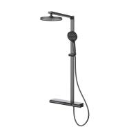 Душевая стойка 3-х функциональная VSFS-4AS1GM цвет вороненая сталь Vincea