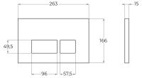 Клавиша смыва BB042BL, белая глянцевая BB042BL BELBAGNO