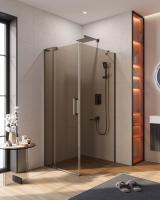 Душевой уголок прямоугольный.     SLIDER-AH-1-90-80/90-BR-GM (800-900)x900x1950 Cezares