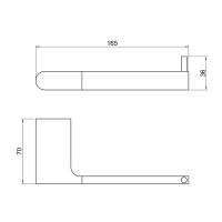 Бумагодержатель Timo Luiro 18441/18 черное золото