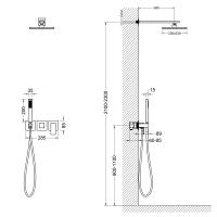 Душевая система встроенная Timo Selene SX-2169/03SM черный