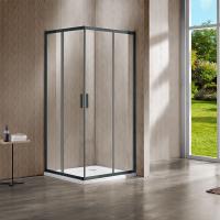 Душевой уголок, квадратный/прямоугольный VSS-1G9010CLGM 1000х900х1900 профиль вороненая сталь стекло прозрачное VINCEA