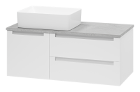 CARGO -100 Тумба подвесная с 2 ящ. 1 дв. белый + столешница + раковина УТ000024162 Brevita