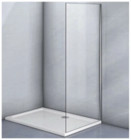 Фиксированная боковая панель без верхнего и нижнего профиля E-SP-B-70-12-C9 700x1950 Цвет профиля Чёрный матовый Стекло  Тонированное матовое Veconi