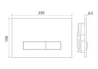 Кнопка смыва BelBagno GENOVA, цвет-черный матовый Tocco Morbido 150х230х65 BB021-GV-NERO.M BelBagno