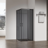 Душевой угол раздвижной 1000x800x1950 RV50B-10080-05-C8 Цвет профиля Чёрный матовый Стекло Тонированное Veconi