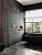 Душевая перегородка в профиле MaybahGlass 1950*1190 Стекло 8 мм Сатин +Полотенцедержатель  Профиль: Узкий, Цвет Хром матовый MGD-719-5у